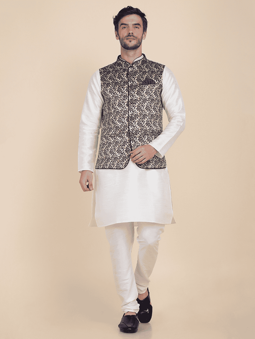 Men Printed Sleeveless Regular Fit Nehru Jacket - 22745522 -  Standard Image - 5
