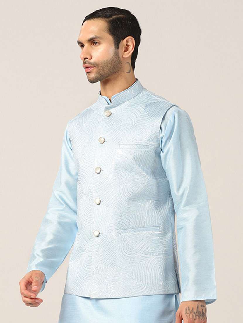 Men Embroidered Sleeveless Nehru Jacket - 22745586 -  Standard Image - 5