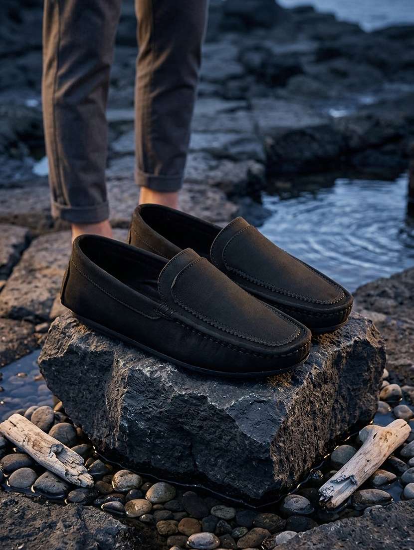 men black slip on loafer