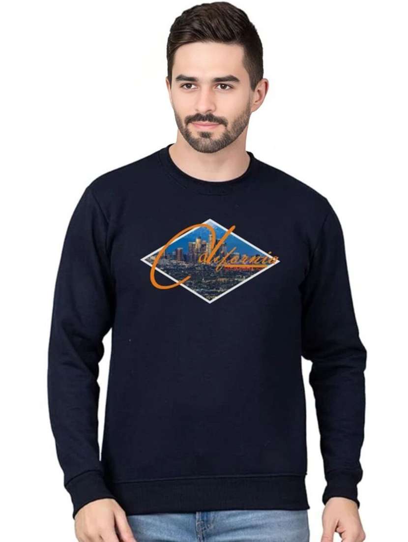 men printed long sleeve regular fit sweatshirt