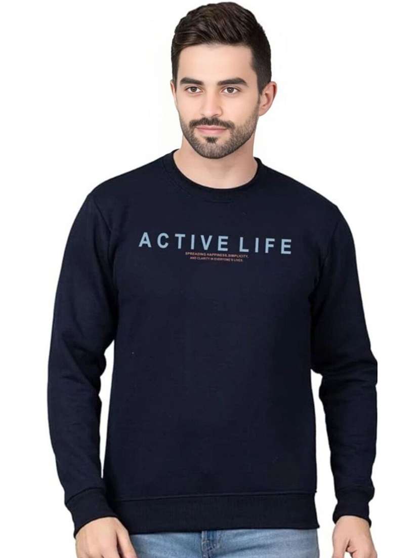 men printed long sleeve regular fit sweatshirt