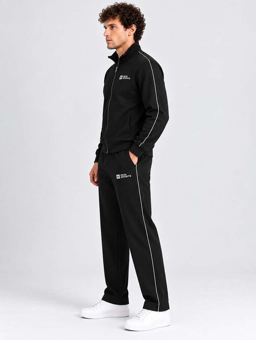 Men Solid Long Sleeve Full Length Track Suit - 22750467 -  Standard Image - 3