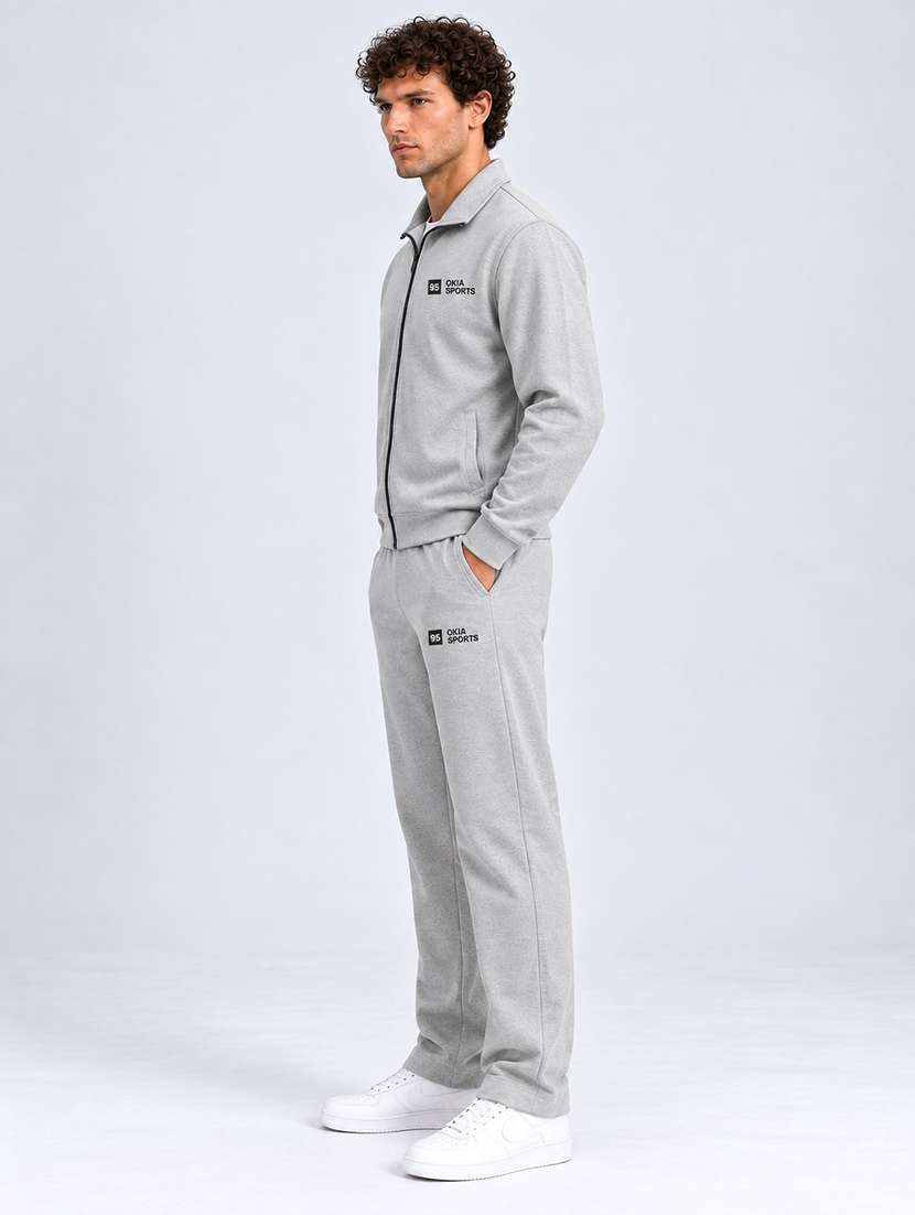 Men Solid Long Sleeve Full Length Track Suit - 22750468 -  Standard Image - 3