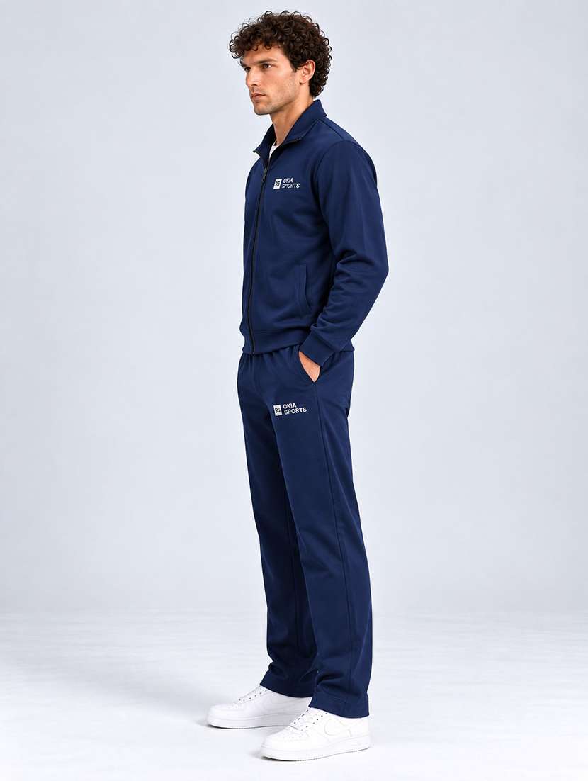 Men Solid Long Sleeve Full Length Track Suit - 22750473 -  Standard Image - 3