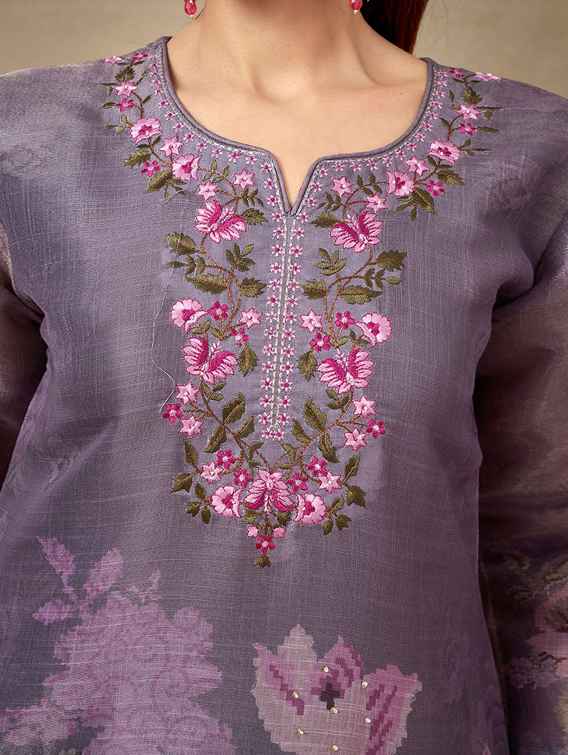 Women Printed Three Quarter Sleeves Kurta Pant With Dupatta Set - 22750816 -  Standard Image - 5