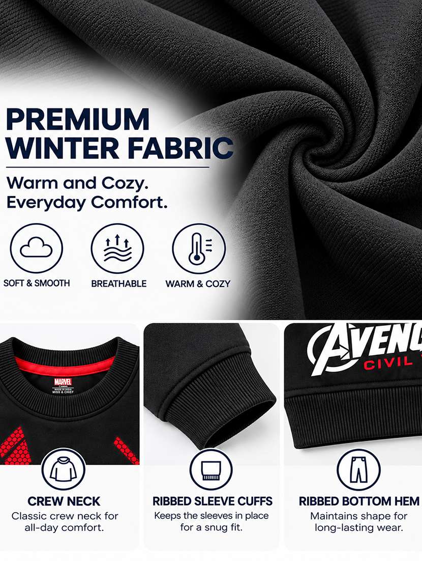 Boys Printed Long Sleeves Regular Fit Sweatshirt - 22755689 -  Standard Image - 3