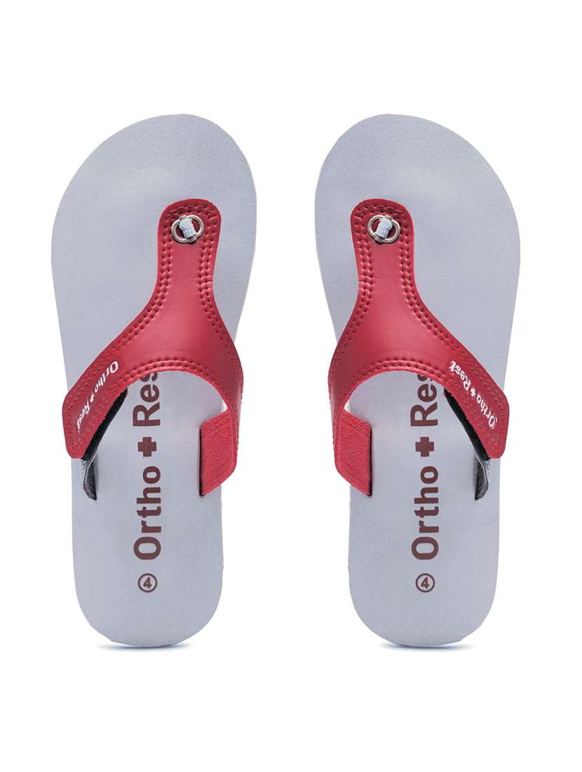 women maroon orthosoft flip flop