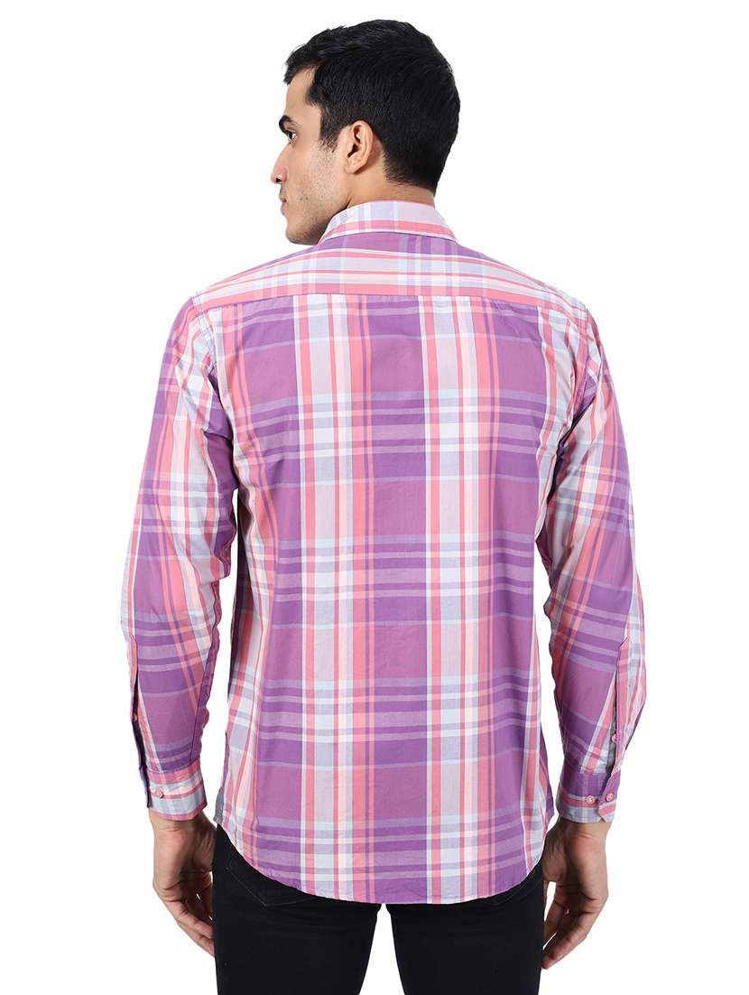 Men Checkered Long Sleeve Slim Fit Casual Shirt - 22755977 -  Standard Image - 3