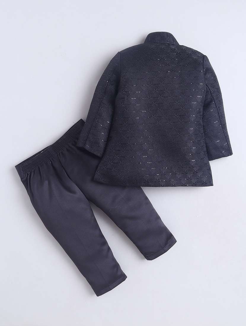 Boys Embroidered Long Sleeves Sherwani Set - 22756976 -  Standard Image - 3