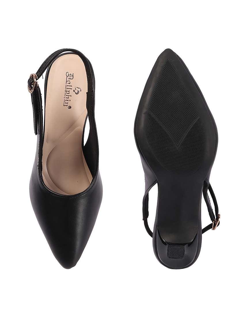 Women Solid Back Strap Pointed Sandal - 22757402 -  Standard Image - 3