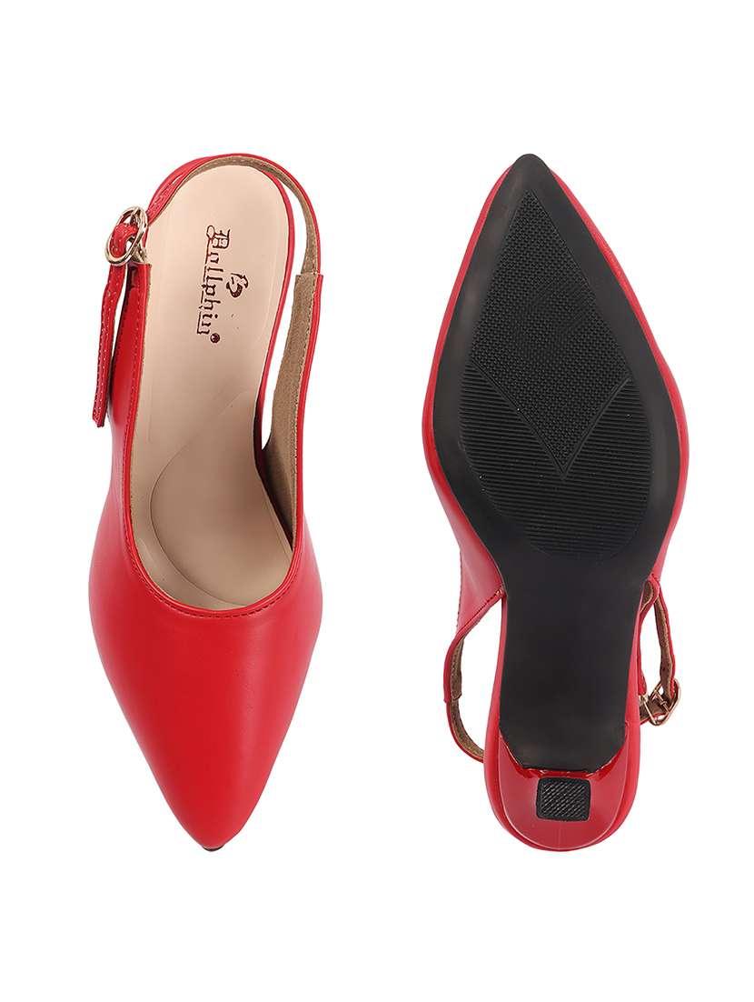 Women Solid Back Strap Pointed Sandal - 22757403 -  Standard Image - 3
