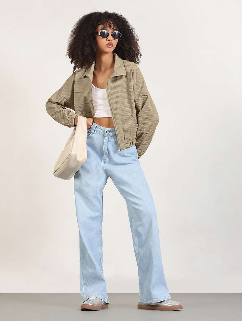 Women Self Design Long Sleeves Regular Jacket - 22760847 -  Standard Image - 5