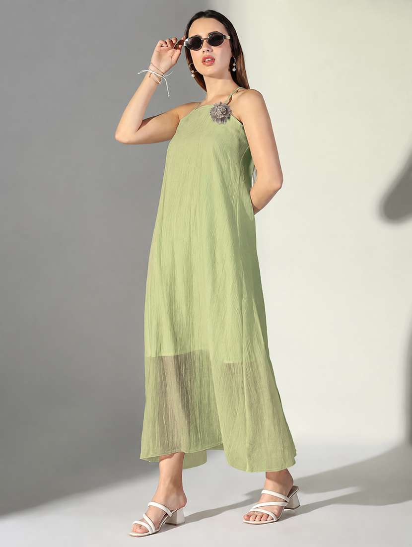 Women Self Design Sleeveless A-line Dress - 22760868 -  Standard Image - 3