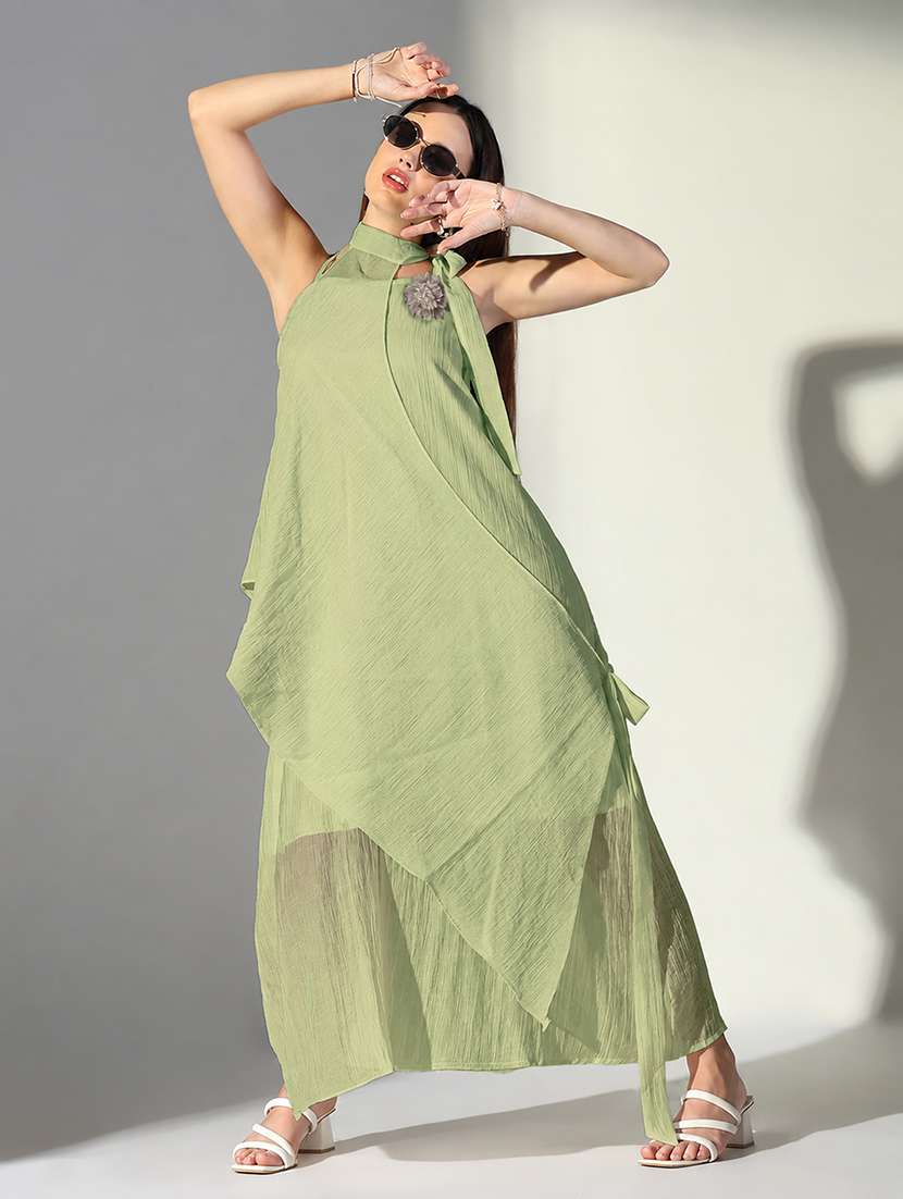 Women Self Design Sleeveless A-line Dress - 22760868 -  Standard Image - 5
