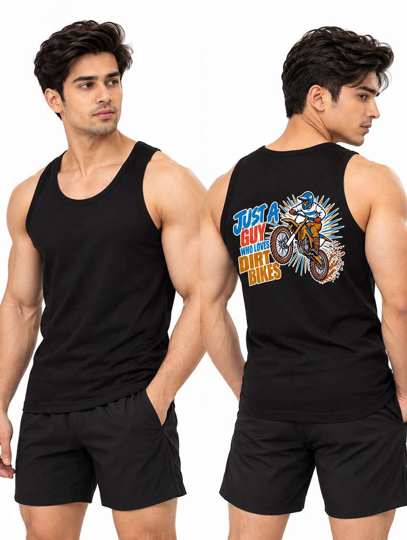 men printed sleeveless vest