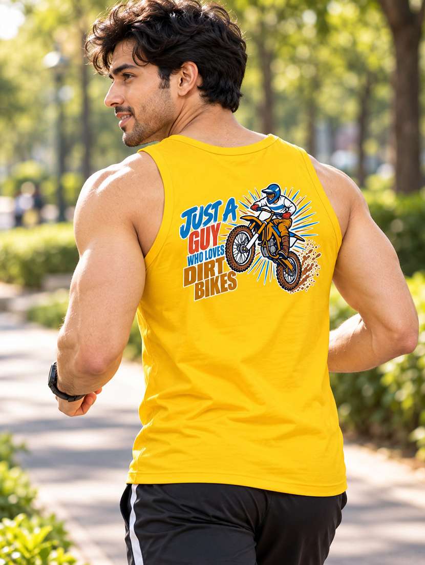 men printed sleeveless vest