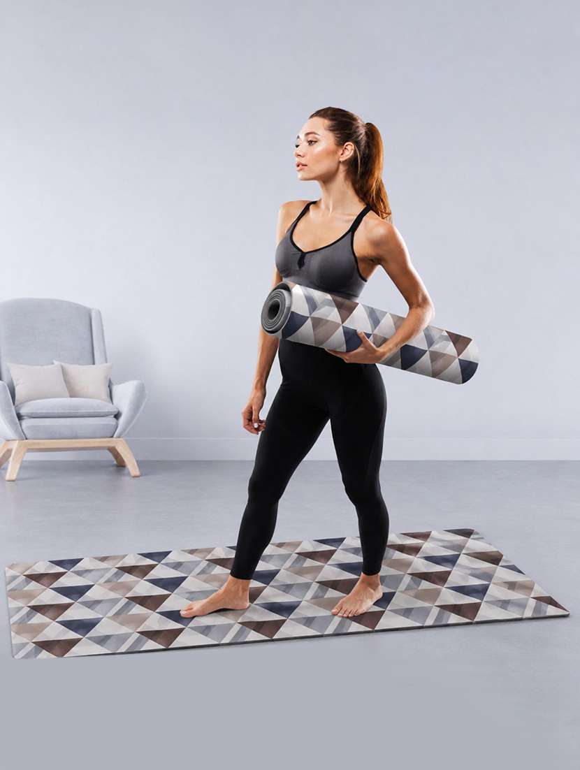 non-slip printed yoga and exercise mat