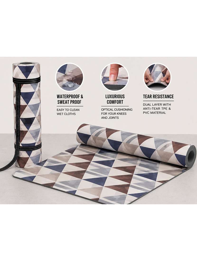Non-slip Printed Yoga And Exercise Mat - 22765668 -  Standard Image - 3