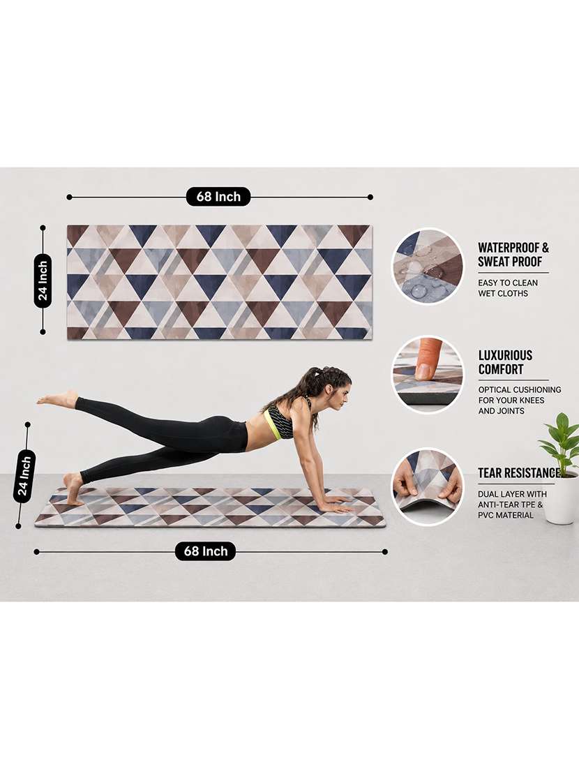 Non-slip Printed Yoga And Exercise Mat - 22765668 -  Standard Image - 5
