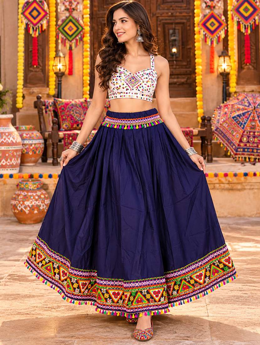 Women Embroidered High Rise Flared Skirt - 22765877 -  Standard Image - 3