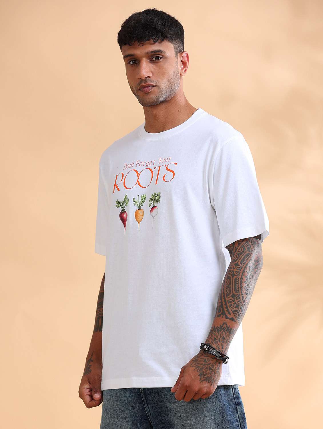 Men Printed Short Sleeve Loose Fit T-shirt - 22766768 -  Standard Image - 3