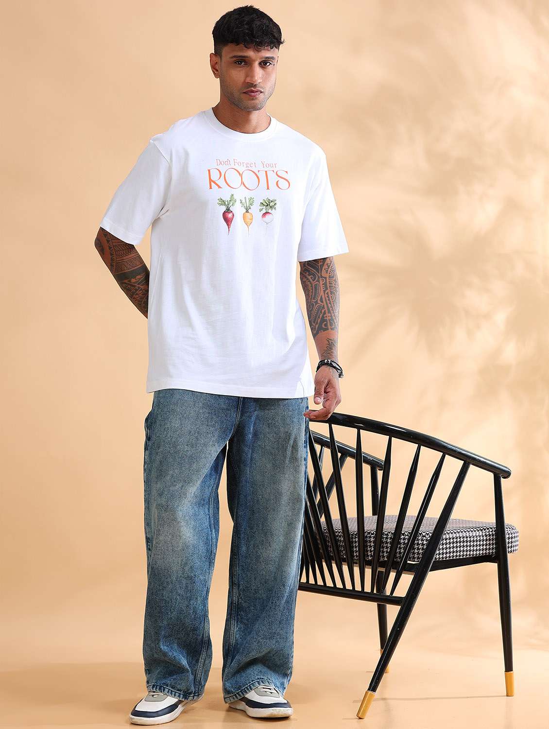Men Printed Short Sleeve Loose Fit T-shirt - 22766768 -  Standard Image - 5