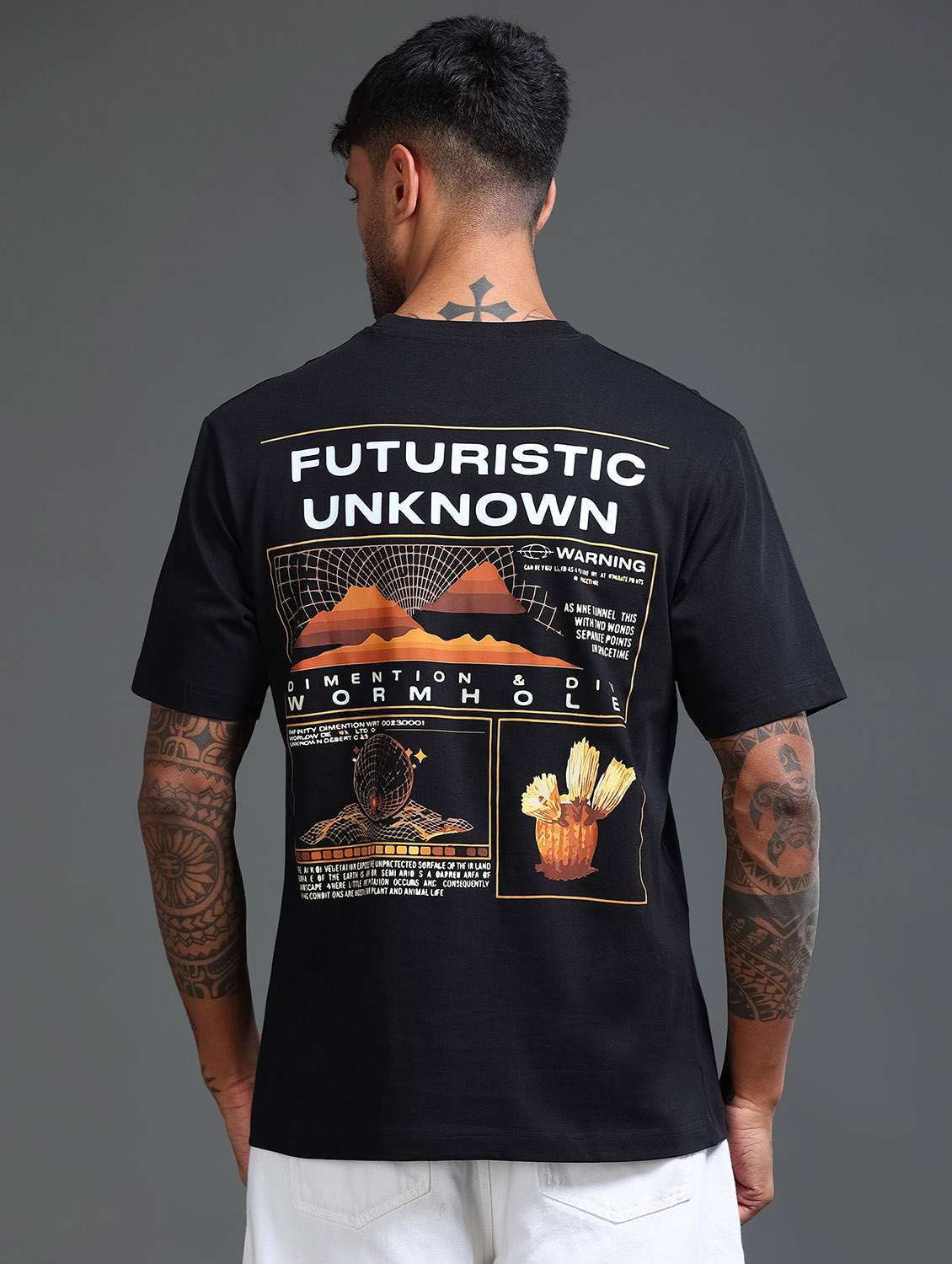 men printed short sleeve loose fit t-shirt