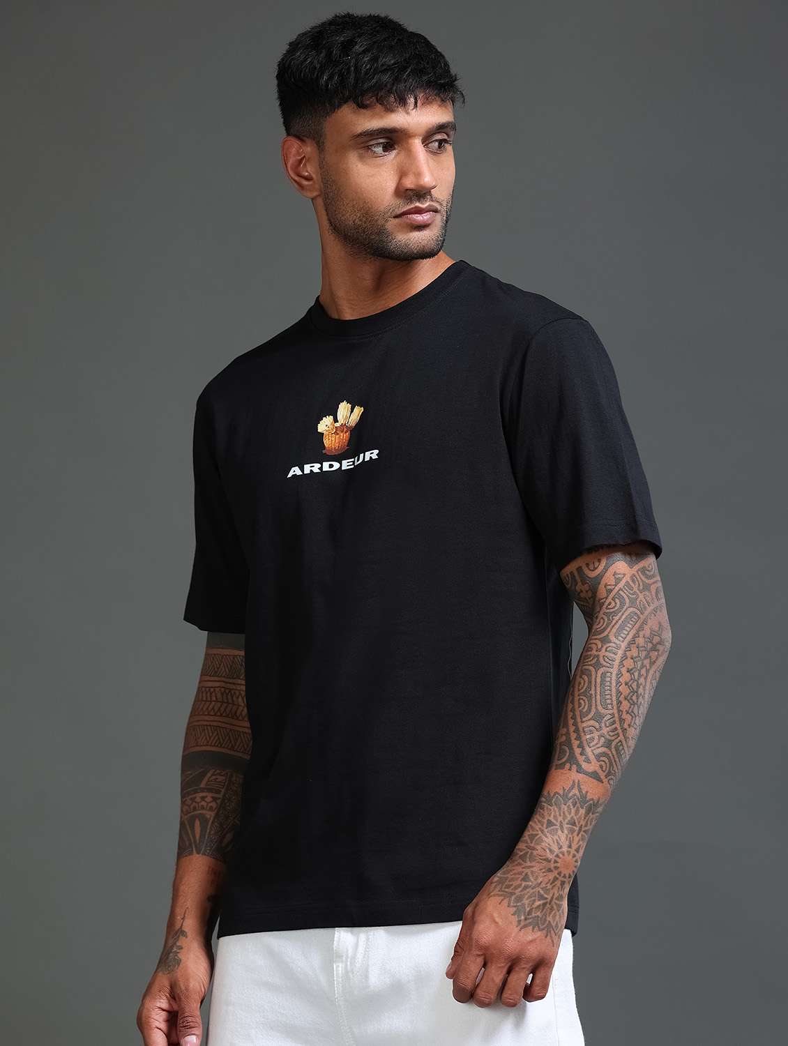 Men Printed Short Sleeve Loose Fit T-shirt - 22766806 -  Standard Image - 3