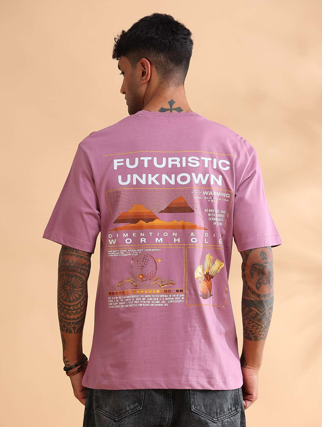 men printed short sleeve loose fit t-shirt