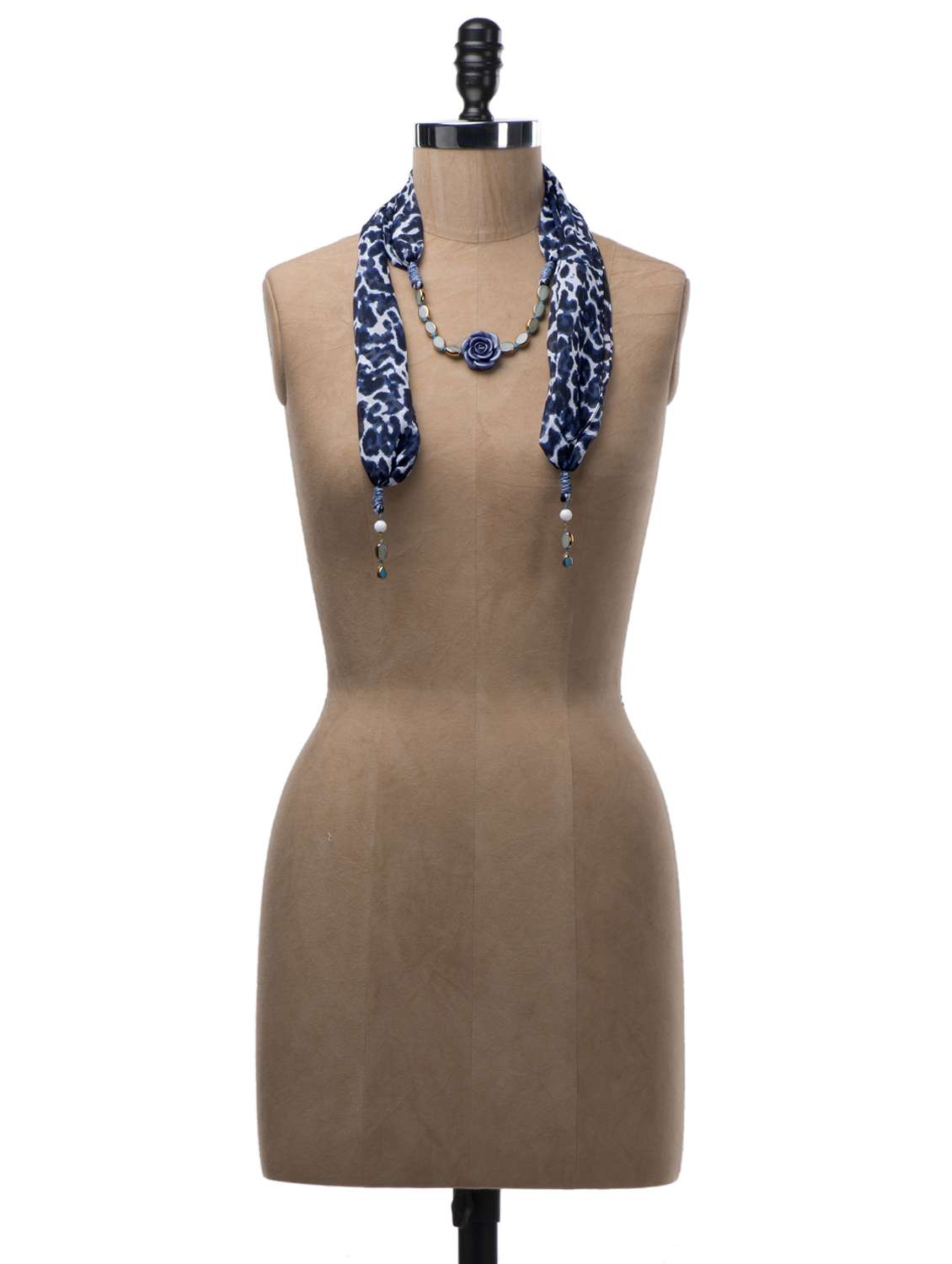 Smudged Ink Jewelled Scarf