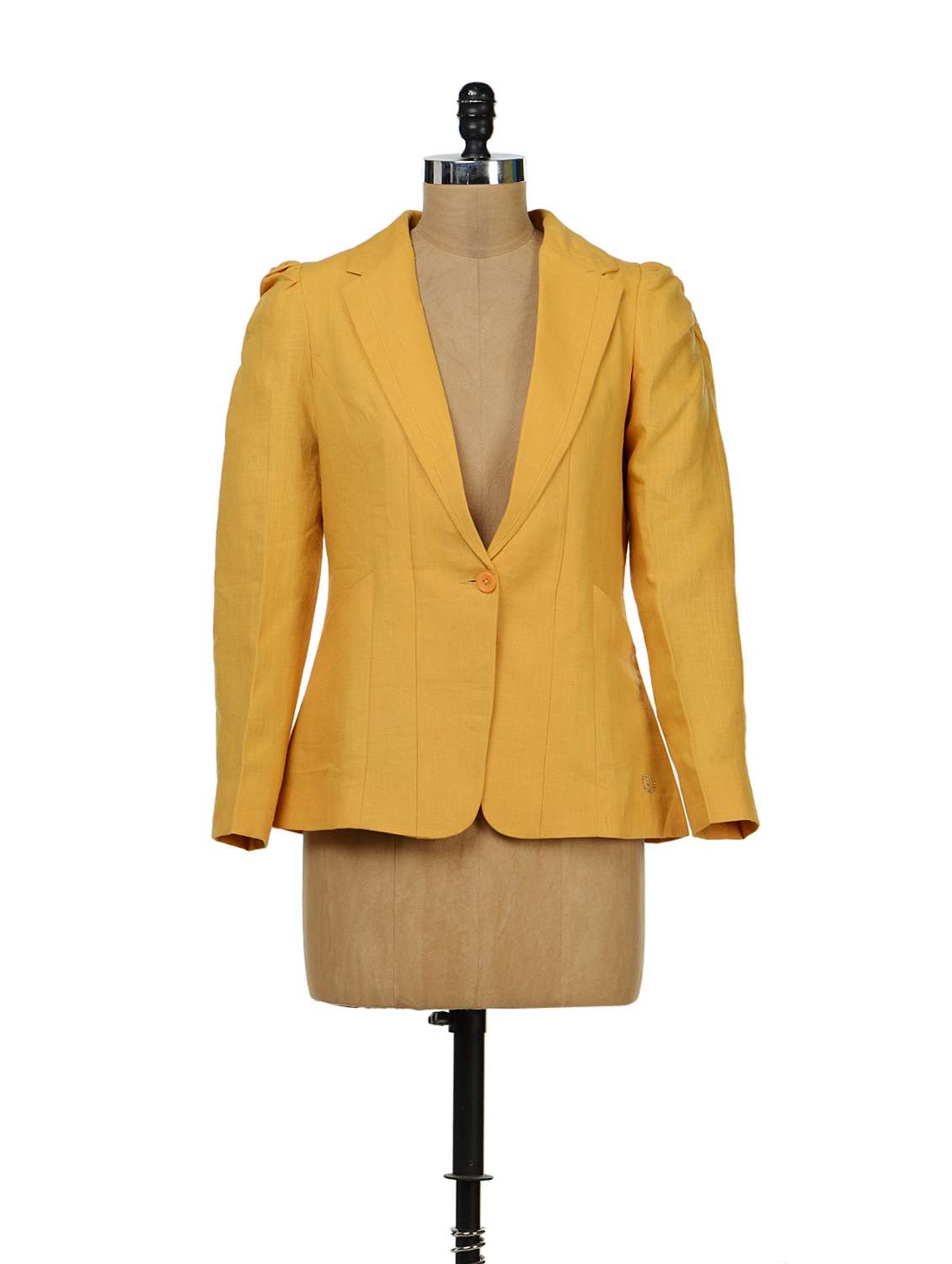 mustard yellow full length sleeve blazer