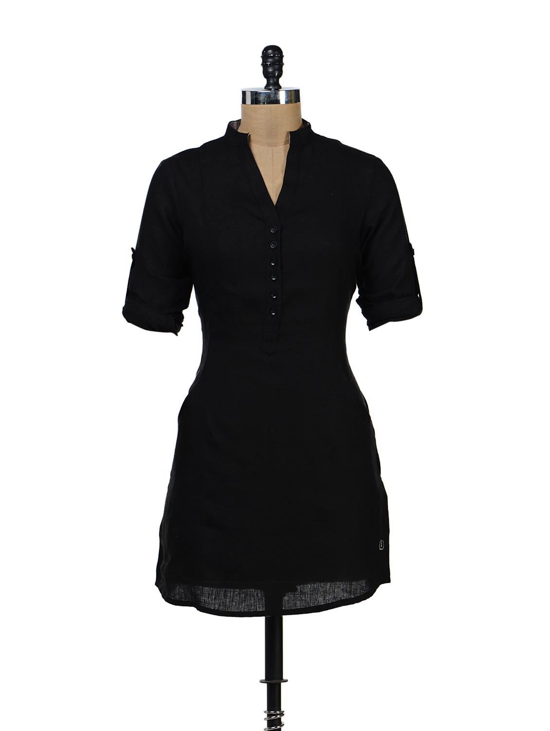 black linen tunic - 35587 -  Zoom Image - 0