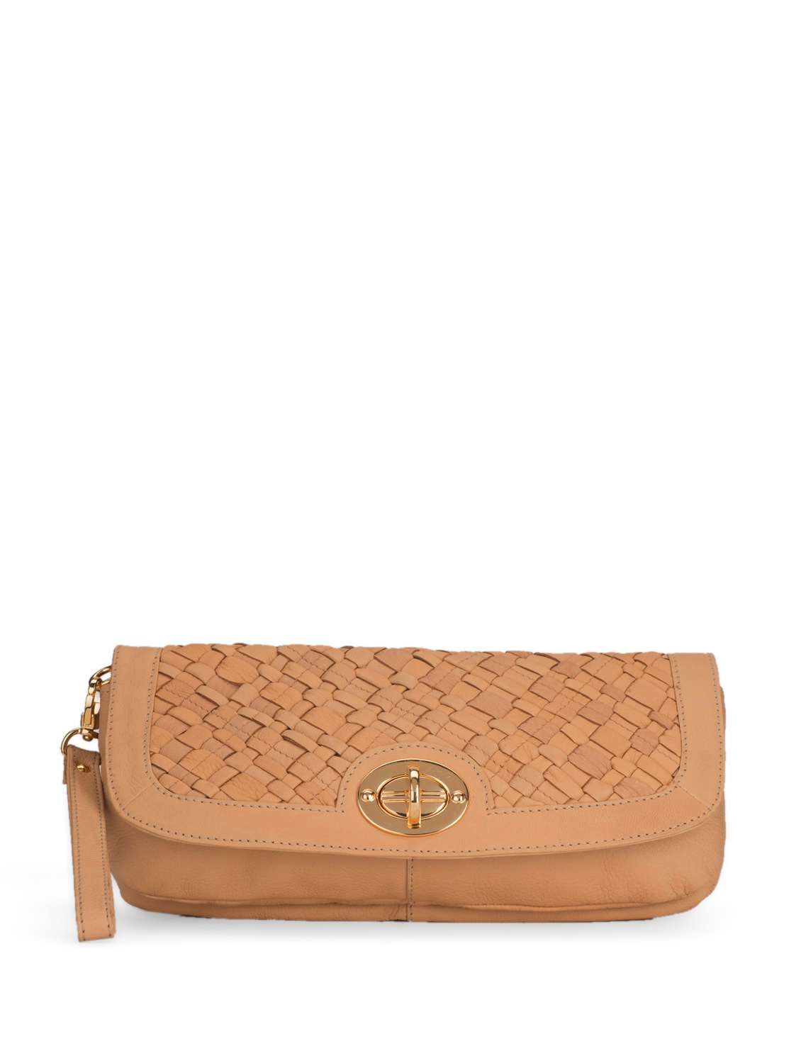Textured Peach Clutch - 35695 -  Zoom Image - 0
