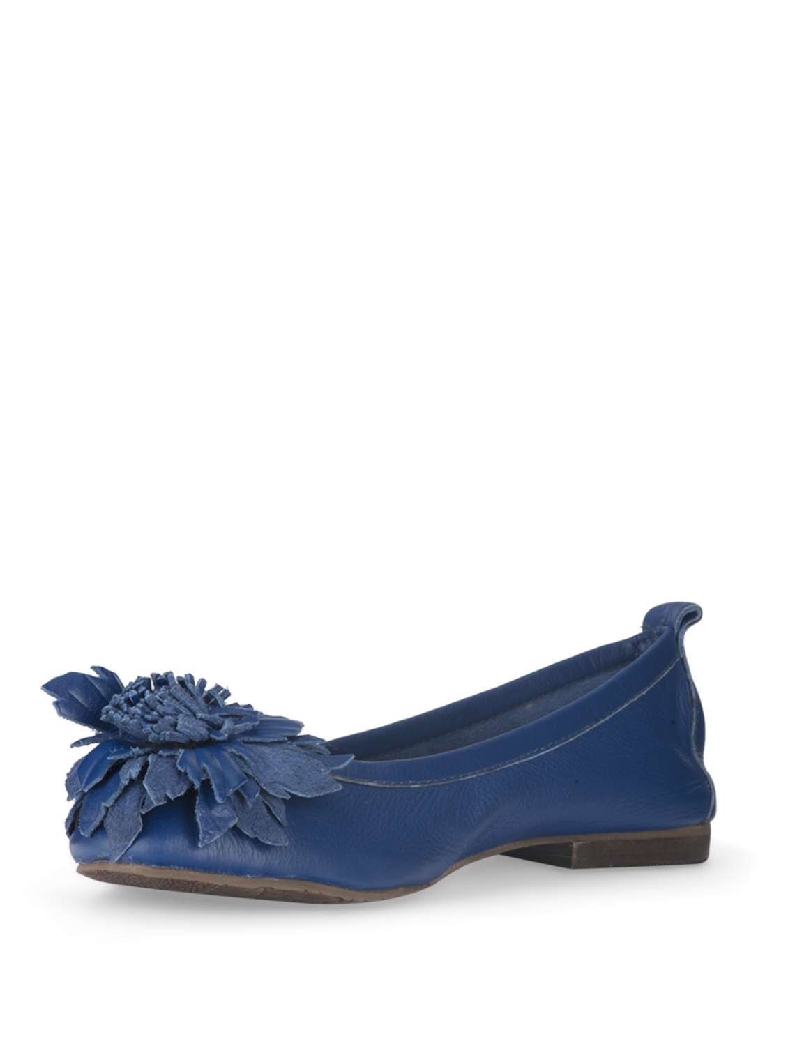 Cobalt Blue Floral Ballerinas - 35732 -  Zoom Image - 0