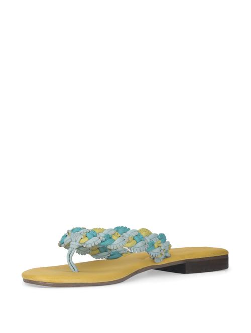 Yellow Braided Flip Flops - 35763 - Standard Image - 0