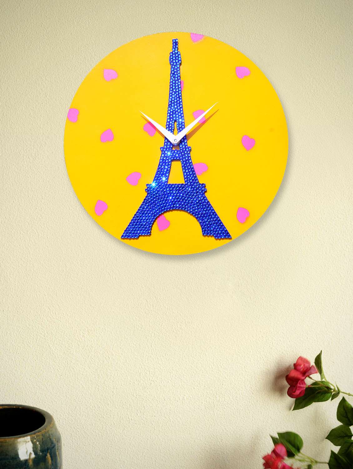 Buy online Jewelled Eiffel Tower Wall Clock from Clocks for Unisex by