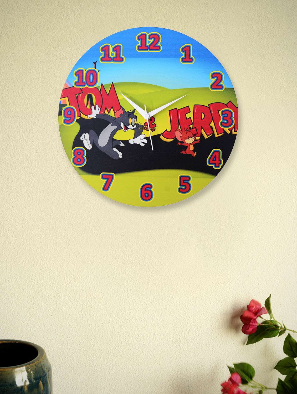 Buy online Multi Colour Tom & Jerry Wall Clock from Clocks for Unisex