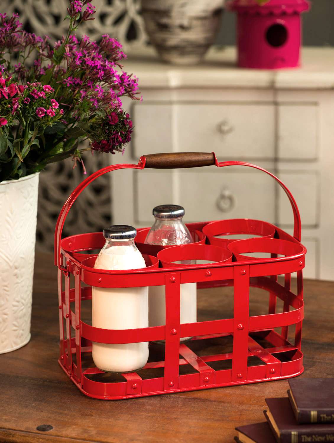 Buy online Racy Red 6 Bottle Caddy from Kitchen Storage for Unisex by