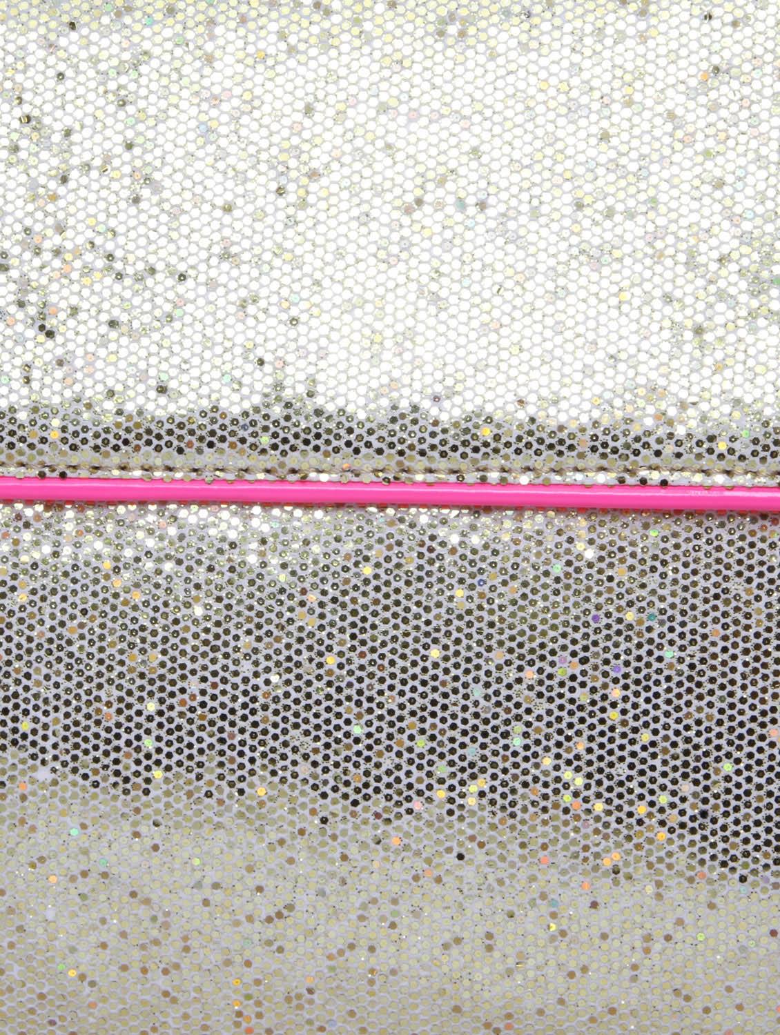 Golden Sequin Clutch with Pink Piping - 47787 - Standard Image - 3