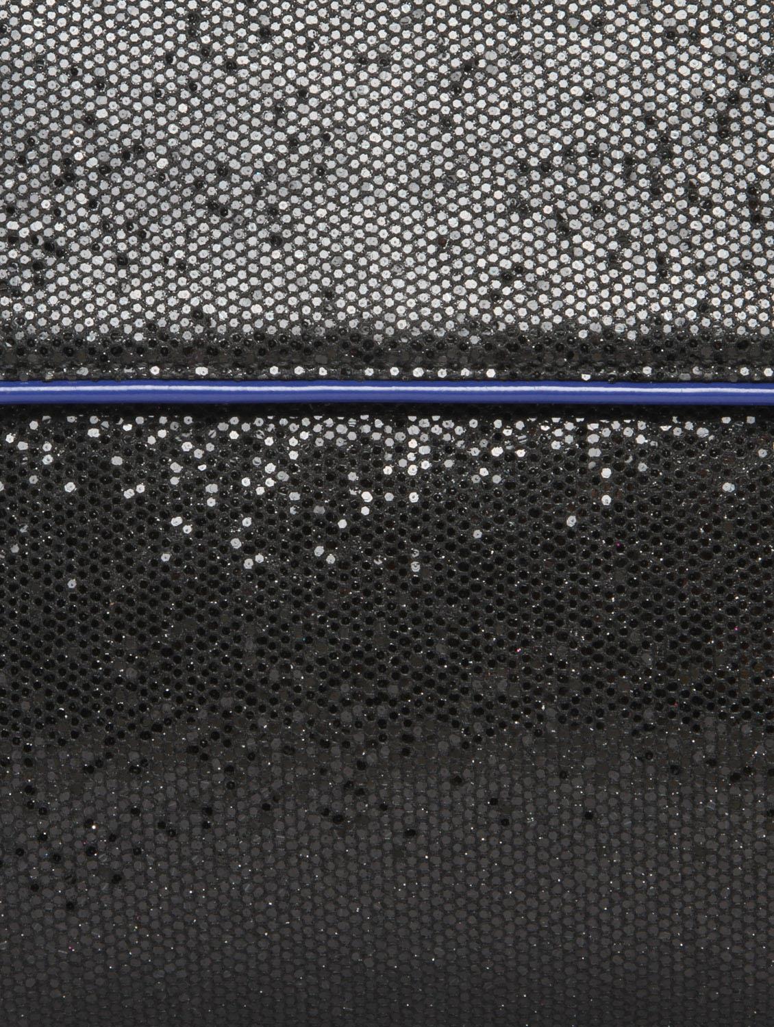 Black Sequin Clutch with Blue Piping - 47788 - Standard Image - 3