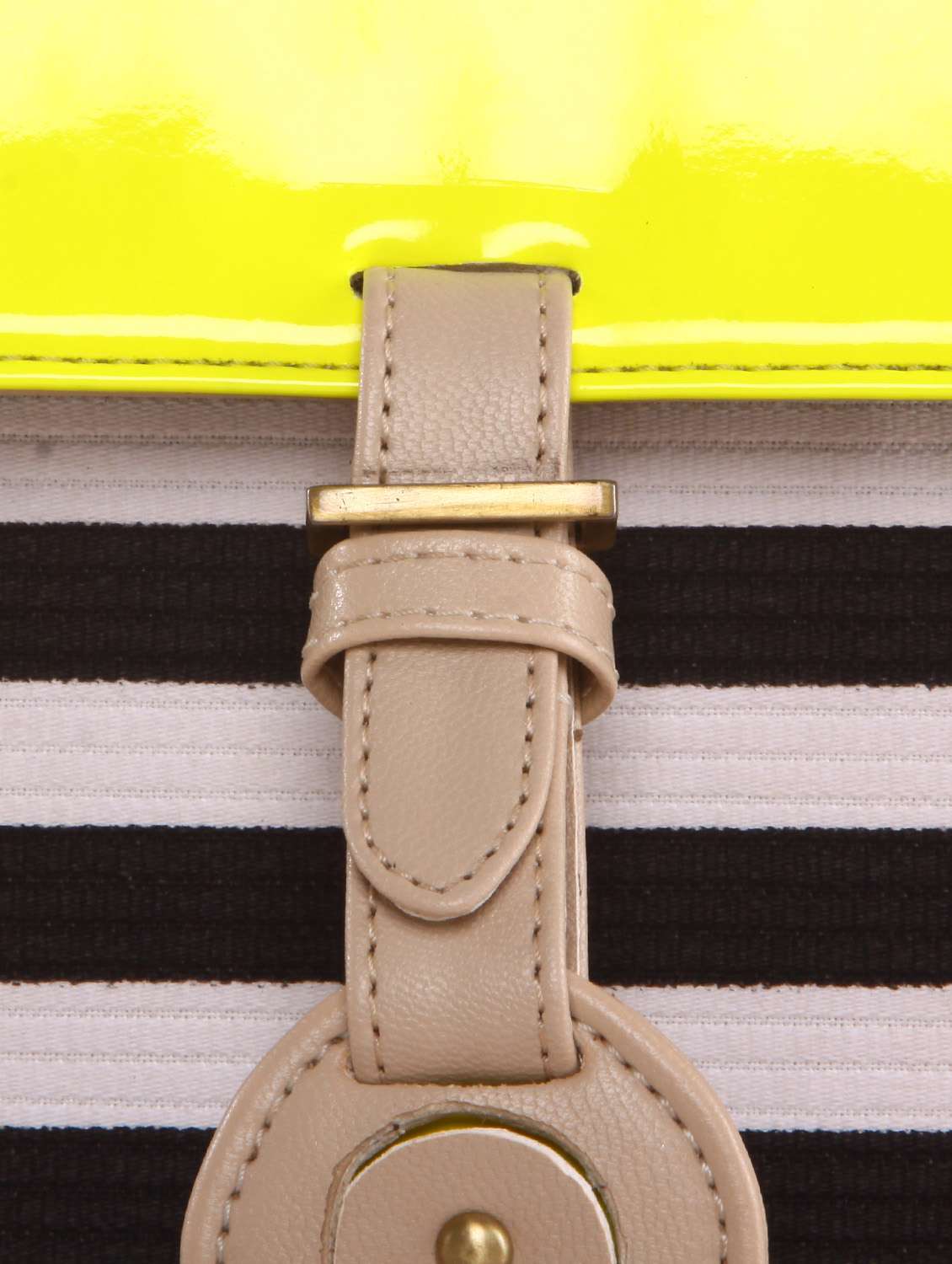 Yellow Patent Sling Bag - 47826 -  Standard Image - 3