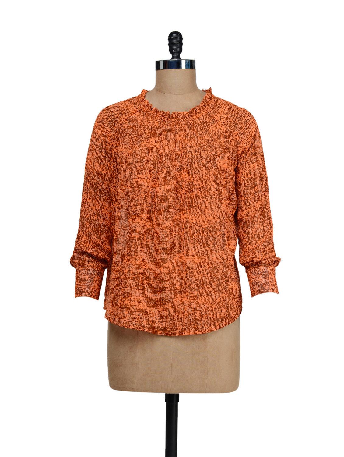 candy orange sheer top - 48359 -  Zoom Image - 0