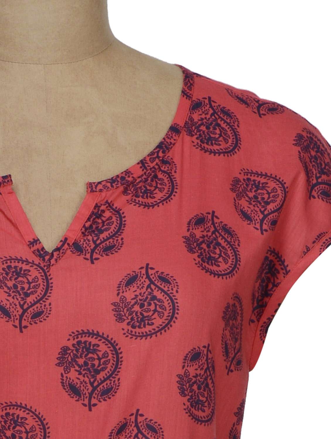 red printed tunic top - 48373 -  Standard Image - 3