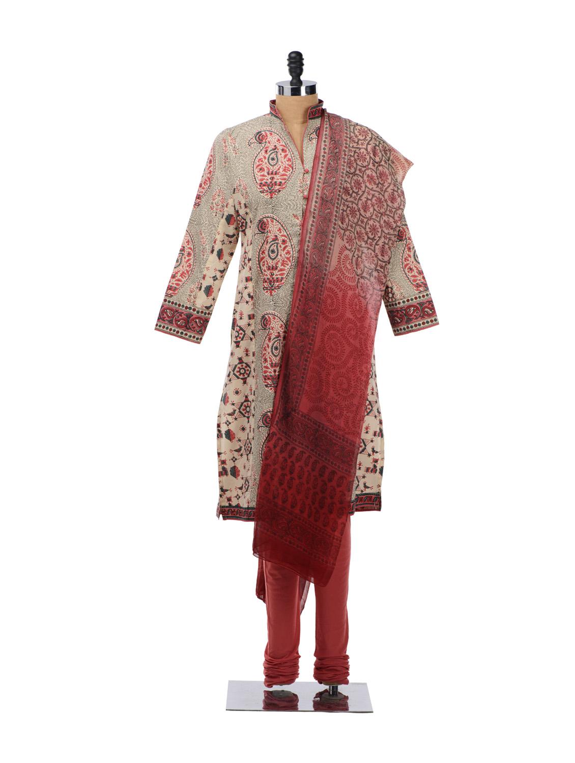 Printed Button Down Kurta Set - KILOL