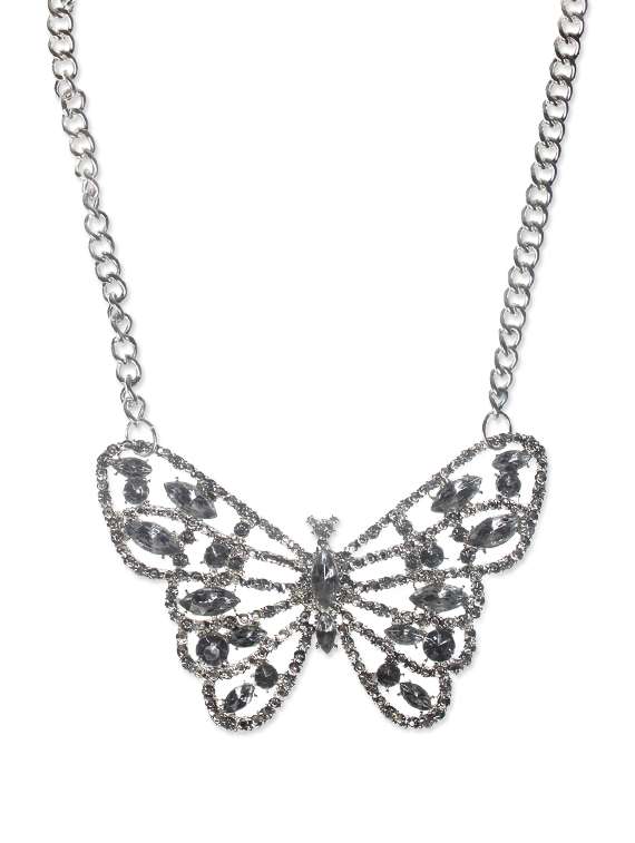 silver butterfly necklace