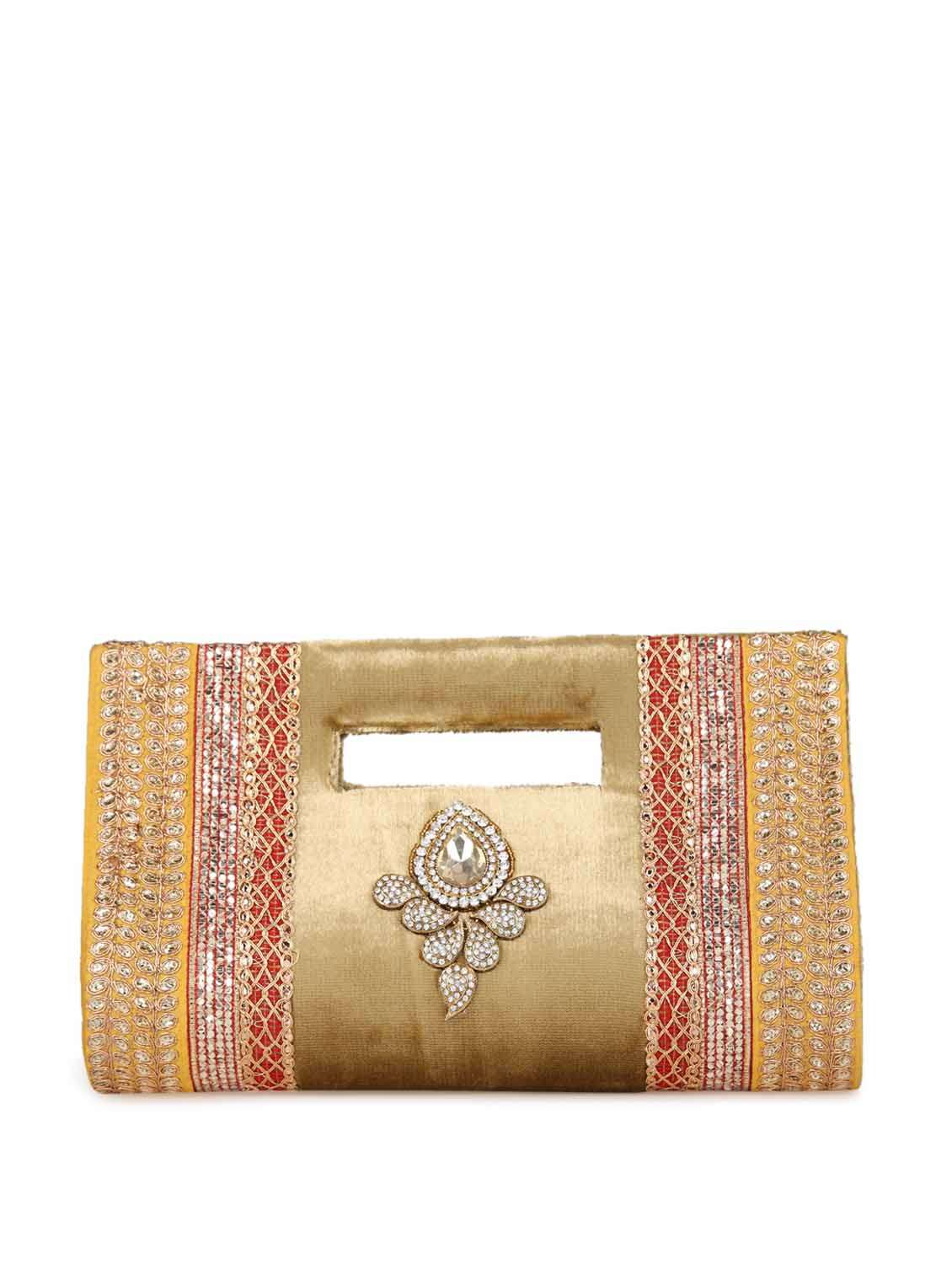 Golden Traditional Clutch