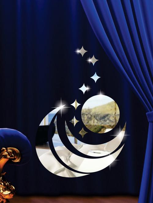 Crescent Moon S 3D Mirror Sticker - Zeeshaan