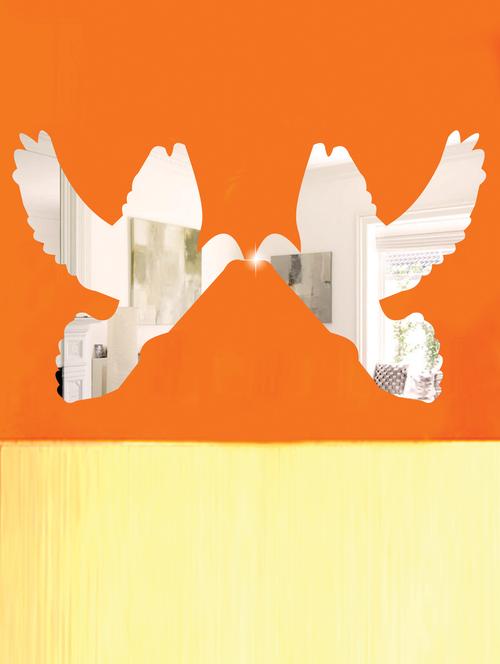 Dove Birds 3D Mirror Sticker - Zeeshaan