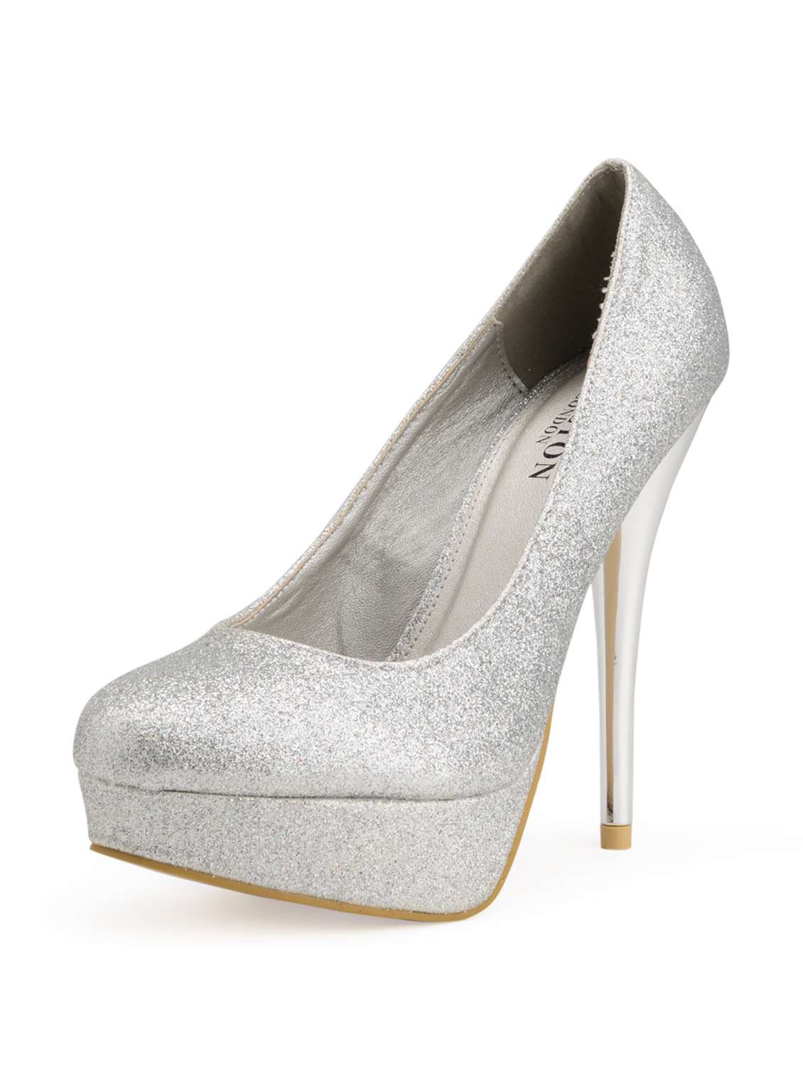 silver magic shimmer pumps