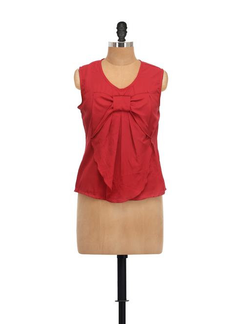 Dull Red Bow Top - Meee